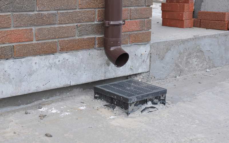 cleaned gutter downspouts